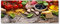 Tulup Glas-Bild Wandbild aus Glas - Wandkunst - Wandbild hinter gehärtetem Sicherheitsglas - Dekorative Wand für Küche & Wohnzimmer 125x50 - Essen & Getränke - Italienisches Essen - Mehrfarbig
