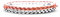 2x bracelet de cheville set pour hommes et femmes - boho hippie - accessoires de plage et de festival - fabriqués à la main - 100% coton écologique, imperméable et ajustable (Rouge & Blanc)
