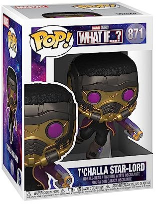 Funko Pop! Marvel: Marvel - What If– T’Challa Star-Lord - Marvel What If - Figurine en Vinyle à Collectionner - Idée de Cadeau - Produits Officiels - Jouets pour Les Enfants et Adultes