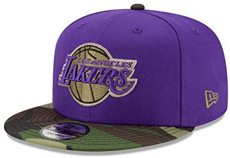 New Era, Cappellino con visiera NBA Los Angeles Lakers All Star Game Camo 9Fifty, viola, viola., Taglia unica