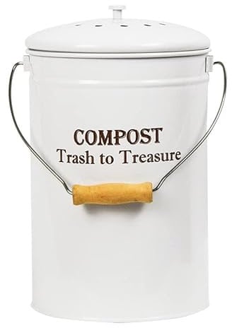 SKGFKYRM Compost Bin Kitchen Worm Composter Stainless Steel Easy to Clean Kitchen Bin With Activated Carbon Filter Freshen the Kitchen air Composters