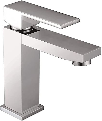 IMEX - Grifería de lavabo - Grifo monomando de baño para lavabo - Grifos de lavamano - Serie Valencia BDV003-1 Caño Corto