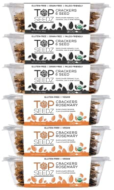 Top Seedz Organic '6-Seed + Rosemary' Seed Crackers, 5 oz, 6 Pack