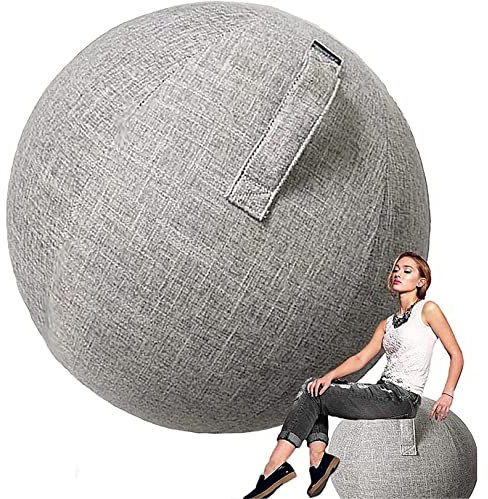 WoCOyo 55/65/75 cm Yoga-Ball HüLle, Dauerhaft rutschfest HüLle für Gymnastikball, GymnastikballhüLle für Sitzball, StoffüBerzug, mit Griff, für Fitnessball, Pilates, Yogaball (Nur HüLle),002,75CM