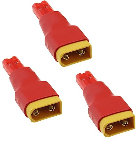 ECSiNG 3 Stück XT30/XT-30-Stecker auf JST-Adapter, kein Kabel, Stecker, elektronische Komponente für ferngesteuerte Modelle, Funk-Controller, elektronische Geräte, 7,4 V