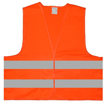 Warnweste BZW. Signalweste bunt mit reflektierenden Streifen- Größe XXL / 3XL, orange