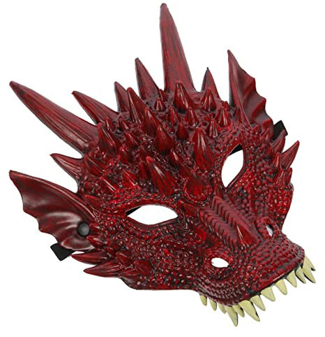 ibasenice Drachenmaske Tiermaske Für Kinder Monstermaske Drachenkopf Teufelsmaske Lustige Kopfmasken Maskerade-masken in Großen Mengen Tierkopfmaske Kostüm Pu Dreidimensional 3d Unheimlich