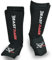 BEAST RAGE Schienbeinschoner für Muay Thai, Kickboxen, MMA, Taekwondo, Boxen, Kampfsport, elastische Sockenpolster, Spannschutzpolster für Beine, Schienbeinschoner L, SCHWARZ ROT
