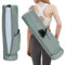 sportsnew Yogatasche Damen mit Nassfach, Flaschenhalter und Durchgehendem Reißverschluss, Tasche für Yogamatten mit Verstellbarem Schultergur, Grau (Patent Angemeldet)