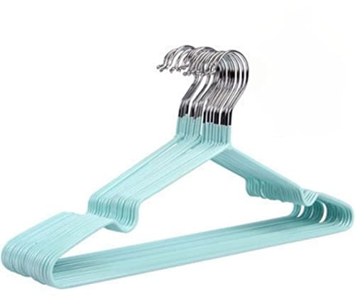 rutschfeste Kleiderbügel,Metallbügel Im 10er-Pack, Platzsparend, Robuster, Gummibeschichteter Drahtbügel Für Mantel, Hemd, Kleid, Robuster Kleiderbügel Für Erwachsene(Grün)