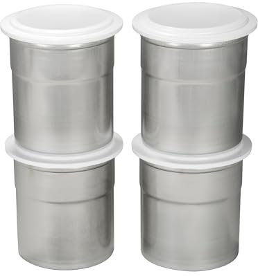 Generisch Pacojet Pacossierbecher inkl. Deckel 4er-Set Chromstahl Edelstahl