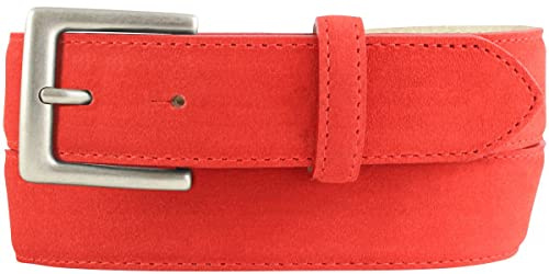 BELTINGER Gürtel aus Veloursleder 3,5 cm | Velour-Ledergürtel für Herren 35mm | Wildleder-Gürtel mit antik-silber Gürtelschließe