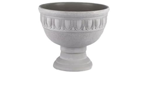 HASMI Blumentöpfe Hortensien-Pflanzgefäß, perforiertes Kunstharz, Vintage-Stil, geprägter Villa-Bonsai-Anbau Pflanzkübel (Color : A Beige 14 inches)