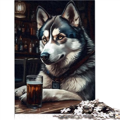 Jigsaws Puzzles 1000 Piece Puzzles For Adults Husky Beer Adult Jigsaw Puzzles wood puzzle gift for ages 12 plus 1000pcs (75x50cm)