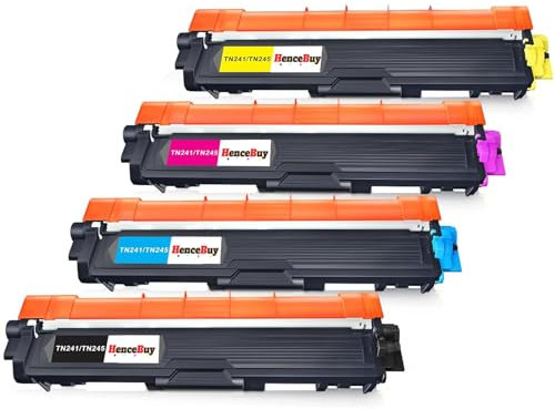 HenceBuy TN241 TN245 Toner Kompatibel für Brother TN-241 TN-245 TN242 TN246 für Brother MFC-9332CDW DCP-9022CDW HL-3142CW DCP-9020CDW HL-3140CW MFC-9142CDN HL-3152CDW (Schwarz Cyan Gelb Magenta)