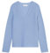 Marc O'Polo Damen Strickpullover aus Bio-Baumwolle mit V-Ausschnitt, Blau (Fresh Sky), S