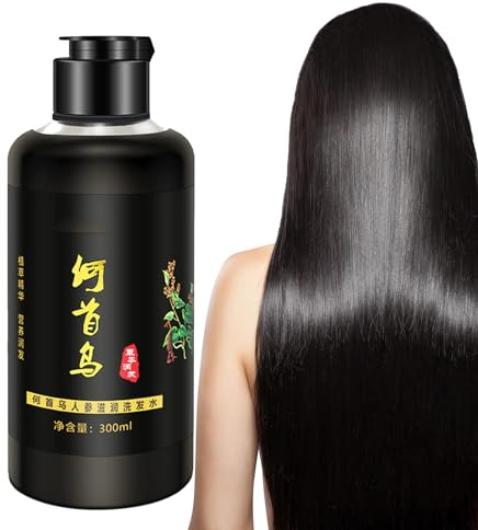 Centella Clean He Shou Wu Shampoo,Verdunkelungsshampoo | He Shou Wu Hair Darkening,Schwarzes Haar Dye,Polygonum Multiflorum Shampoo,Fördert Das Haarwachstum Und Beugt Haarausfall Vor