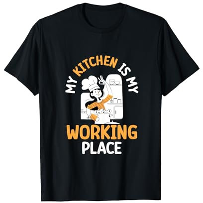 Cocina Chef Cocinar Comida Desayuno Hornear Día de Camiseta