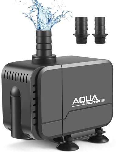 SOUSLOW 32W Bomba de Agua Sumergible 2200L/H AC220-240V con 2 Boquillas para Acuario Pecera Estanque Fuentes Jardín Sistema