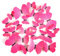 24 Pièces Décoration Murale Papillon, Aimant Papillon Monarque Artificiel Papillon 3D Autocollants Muraux Art pour Réfrigérateur Casier Mur Maison Fête Décorations (Rose rouge)