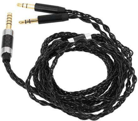 Plyisty Cable de Auriculares Balanceado de 4,4 Mm, Cable de Audio de Actualización de Repuesto, para AH-D600, AH-D7200, AH-D7100, AH-D9200, AH-D5200, Focal Elear, Meze 99 Classics