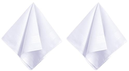 2 Stück Einstecktuch Weiss,Stofftaschentücher Herren Weiß Einstecktücher Handkerchief Herrentaschentücher Einfarbig,Frauen Baumwolle Stoff Taschentücher Anzug,Pocket Seidentuch,für Men's(40x40cm)