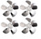 HOHOVYVY Aluminium fan blades, fan propeller, fan blade for freezer motor, fan blade for condenser cooling motor (aluminium 200 mm)
