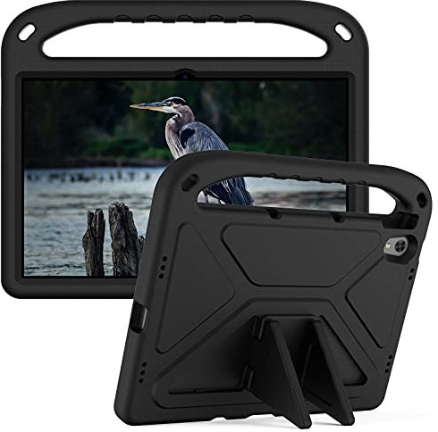 Eabhulie Carcasa para Lenovo Tab K10 / M10 Plus 2nd Gen 10.3 2021/2020 Antigolpes Funda de EVA con Asa y Soporte, Cubierta Ligera y Antideslizante para Niños Negro