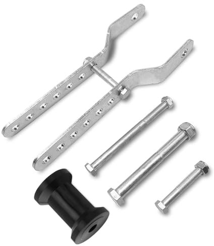 Roulettes de quille pour remorque de bateau - Rouleau de montage en caoutchouc de 12,7 cm avec support de en acier pour accessoires de remorque de bateau