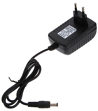 6v 2a Netzteil Dc 6v 2a mit Eu Stecker Schwarz | 5,5mm X 2,1mm Netzadapter, Langlebig aus Kunststoff und Metall, Reise und Heimnutzung