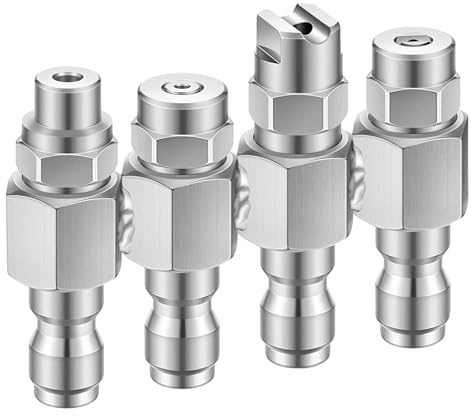 KOLIBROX JRod Soft Wash System - 4 Way J Rod Tip Holder for Pressure Washer - 4 GPM Pressure Washing Nozzles - Versatile Attachment for Soft Washing - Perfect for Car, Roof, Wall & Floor Cleaning