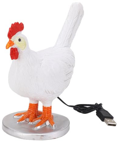 Hühnerei-Lampe, 3D-Hühnerei-Nachtlicht, lebensechte Harz-Huhn-Tischlampe, dekorative Tier-Tischlampe für Schlafzimmer oder Wohnzimmer