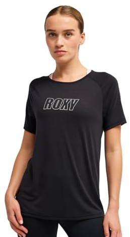 Roxy Everyday Flow - Funktions-T-Shirt - Frauen - M - Schwarz.