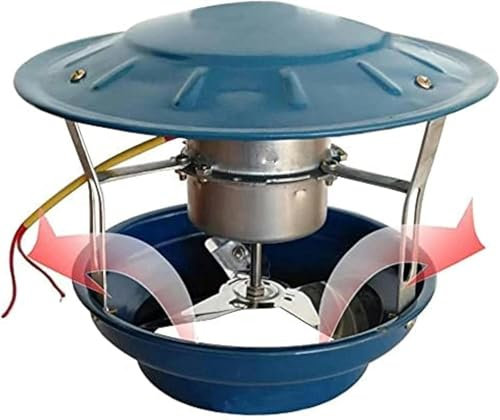 HOTAPEPU 50W 3 Blätter Haushalts-Saugzuggebläse Kaminabluftgebläse Herd Rauchabsauger Staub Saugzuggebläse Auspuff Nebelmaschine ~/