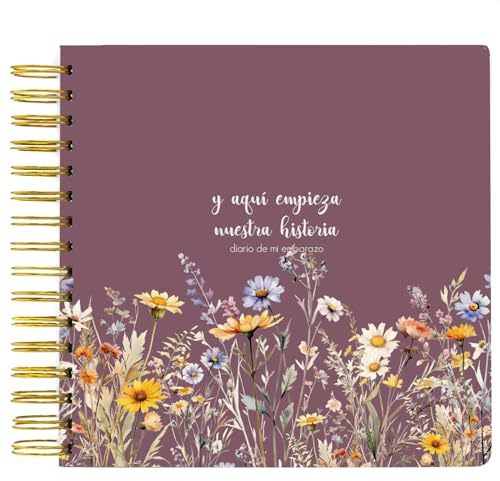 SUSIKO - Journal de grossesse « Y Ici Commence Notre Histoire » | Conçu avec amour pour vous accompagner à tout moment | Un trésor pour photos, notes et souvenirs | Cadeau idéal pour les futures
