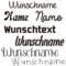 Kleckerliese DTF Bügelbild DIY Wunschname Wunschtext Text Personalisiert Name Breite 15cm