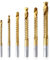 SPEEDWOX 6Pcs forets 3-8mm foret de coupe latérale dentelée foret Impact titane enduit HSS torsion forets titane HSS perceuse & scie outils de travail du bois pour trou de bois en plastique