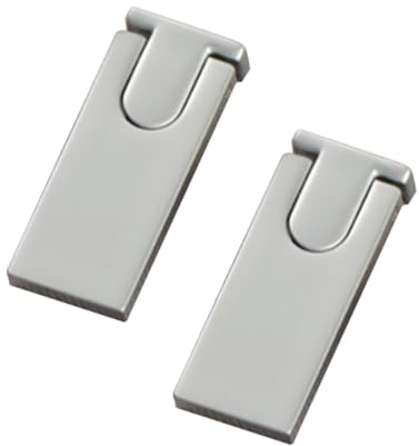 DSWZLQDXB 2 pezzi Maniglia fessura manopole nascoste per cassetti per armadietti Tiretti porte scorrevoli Pomello in lega di zinco da incasso,Maniglia piatta Quadrato (Bright Chrome)