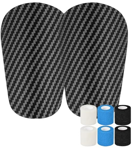 Mini Schienbeinschoner, Kinder Erwachsener Fußball Schienbeinschoner Kommt mit 6 Rollen Bandagen High-Strength PP Leg Protectors für Leichte Schutzausrüstung (C)