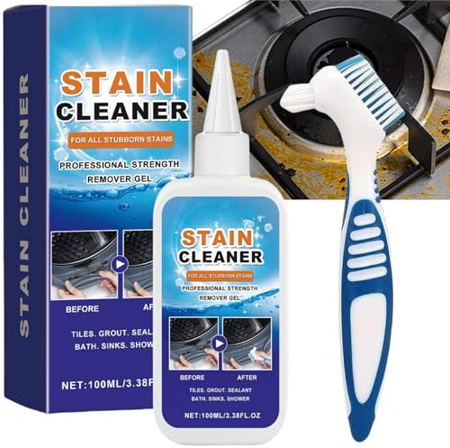 Mould Remover Gel,Household Stain Removing Gel,Mould and Mildew Remover,Black Mou-ld Clean G-el for Washing Machine and Kitchen,Deep Clean Mold Rem-over,Grease Rem-over,Degreaser Kitchen Heavy Duty