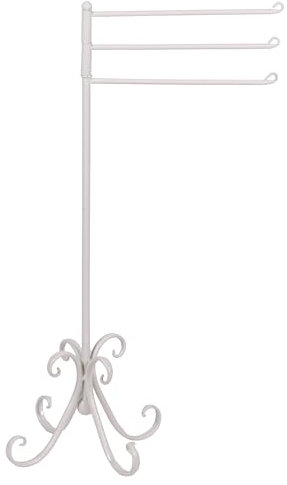 Galileo Porta asciugamani 3 tubi in ferro 55x36x88 cm, bianco, Esté