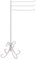 Galileo Porta asciugamani 3 tubi in ferro 55x36x88 cm, bianco, Esté