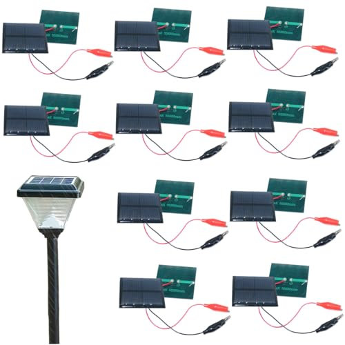 10pcs mini panneaux solaires 150mA Panneau solaire 3V avec temps de temps câblé pratique pour fabriquer des lumières de pelouse Lowpower Appliances Science Projets