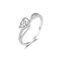 Skcess 9K Weißgold Trauringe Weiß Moissanite Ring, Herz Engagement Ring Damen Größe 49 (15.6)
