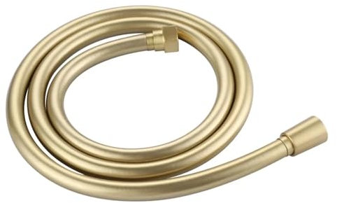 GUIPENG 1,5 m PVC-Handbrauseschlauch, golden, universell, flexibel, wickelsicher, explosionsgeschützt, Wasserschlauch, Badezimmer-Wasserhahn, Duschrohr(Golden PVC 1.5m)