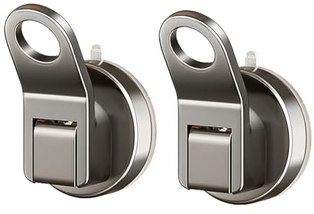 Générique 2 ganci a per bagno con, ganci per ventaglio sottovuoto da appendere, senza foratura, per bagno, ganci da doccia autoadesivi, confezione da 2