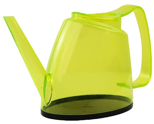 1.5L Yellow Transparent Plastic Watering Can Long Spout Wide Mouth | Lightweight Clear, Easy Refill Design, Precise Gentle Water Flow, Suitable For Indoor Potted Plants And Outdoor Garden Care