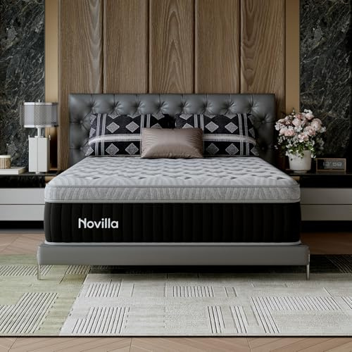 Novilla Matratze 90x200 cm, Härtegrad H3 und H4, 30 cm Höhe 7-Zonen-Stützung Hybrid, Memoryschaum und Federkernmatratze mit Taschenfedern, Kühlende & atmungsaktive Bezug, Öko-Tex Zertifiziert
