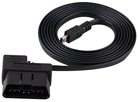 OBD2 Verlängerungskabel, Qiilu 180cm Auto OBDII OBD2 EOBD 16pin Diagnoseverlängerungs Adapter zum Mini USB Kabel