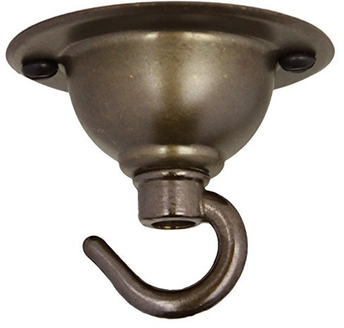 GANCIO DA SOFFITTO IN OTTONE PER LAMPADA LUCE RESISTENTE, SOFFITTO LAMPADA A SOFFITTO O Paralume con catena. VINTAGE, art deco, stile antico, in metallo massiccio decorativo da soffitto rosa gancio